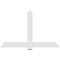 Ekena Millwork Eugene Architectural Grade PVC Gable Bracket, 72"W x 45"H x 2"D x 6"F, 15/12 Pitch GBP072X45X0206EUG00 - alternate 2